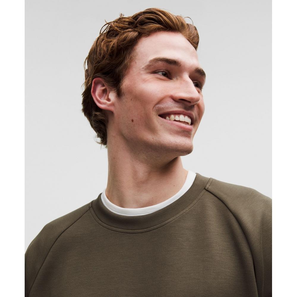 Lululemon Smooth Spacer Classic Fit Crew Olive Brown