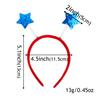 Independence Day Headbands Satr Shape with Shiny Glitter Deisgn 4th of July Hair Band Patriotic Holiday Party Hair Accessories