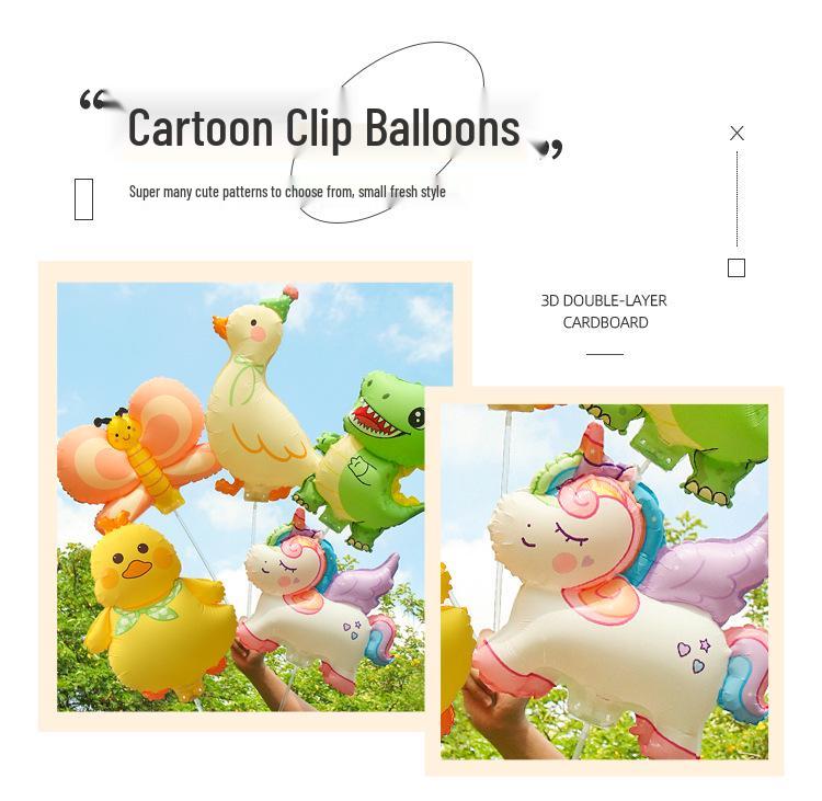 Matte Animal-Shaped Balloon Clips for Kindergarten Activity Decor