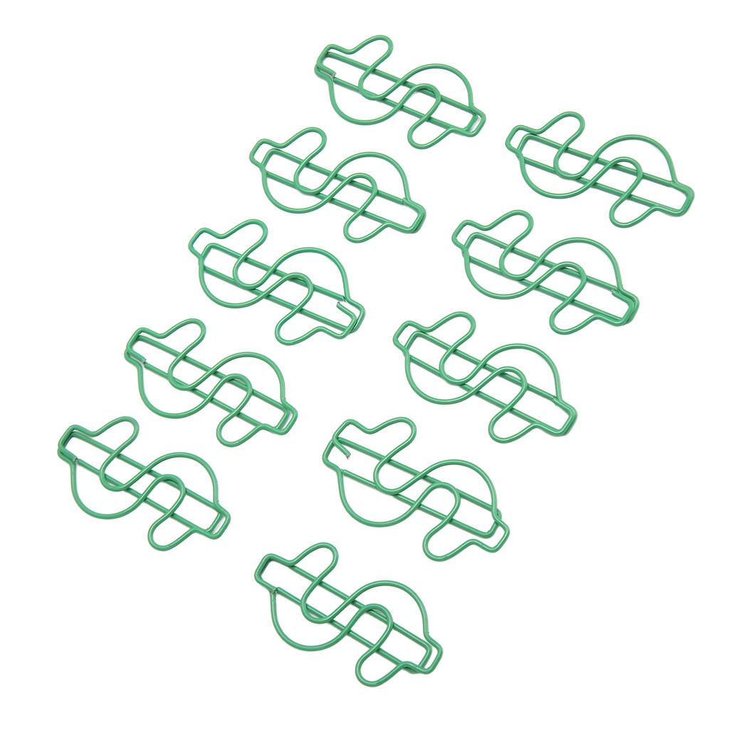 100 ks sponek do papíru ve tvaru dolaru Kreativně roztomilé Pozlacené kovové záložky do knihy pro studenty Stati