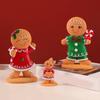 Gingerbread Man Resin Ornament Christmas Figurine Decoration For Tabletop Shelf Display Holiday Party Centerpieces