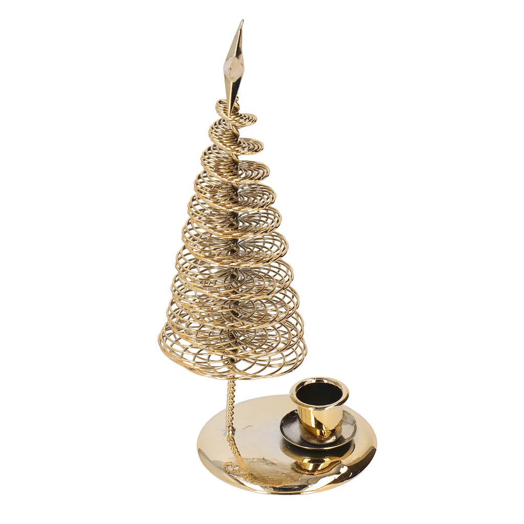 DIY Metal Pine Tree Candle Holder Decor Christmas Tree Tealight Candlestick Ornaments Home Restaurant Bar Tabletop Decoration
