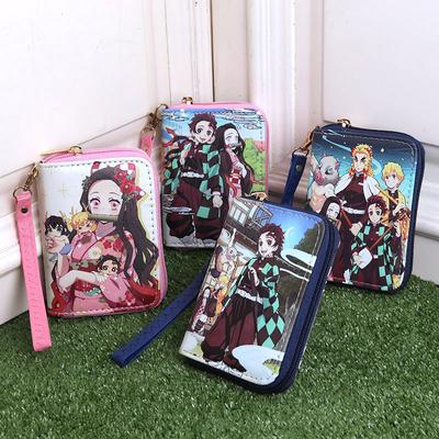 Japan Cartoon Comics Demon Slayer Merchandise Small Wallets for Men and Women Coin Purses 7542