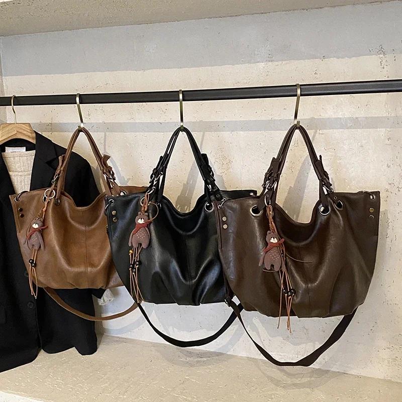 Stylish Design Large Capacity Solid PU Versatile Shoulder Bags 2026 Fashi Temperament Classic Style Commute Tote Bag for Women