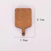 20/40Pcs Mini Chopping Board Round Square Doll House Simulation Bread Dessert Plate Kitchen Decor Diy Tableware Supplies
