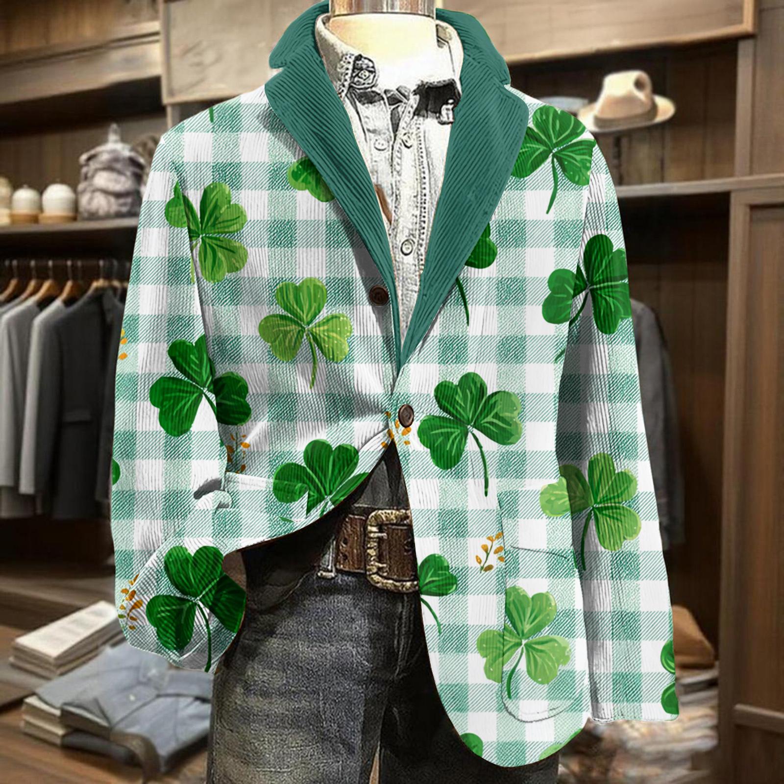 

Men s Business Casual Fashion Printed Corduroy Jacket XL білий
