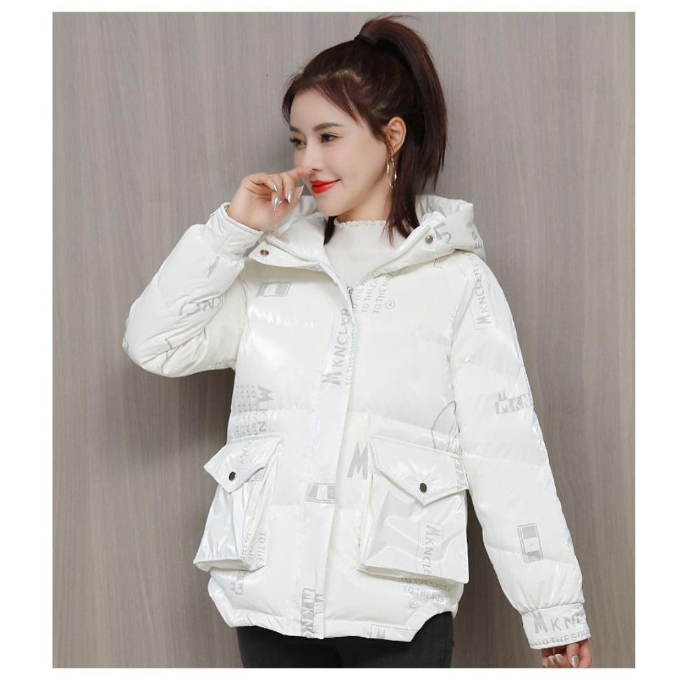 Leave-in Down Cotton Clothes Women's Winter Clothes New Temperament Printed Cotton Clothes Women's Short Thickened Coat