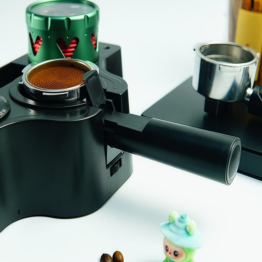 1set Coffee Machine Handle 20cm For Dongling 51mm Three Ear Aluminum Alloy Bottomless Coffee Machine Handle Replacement Parts