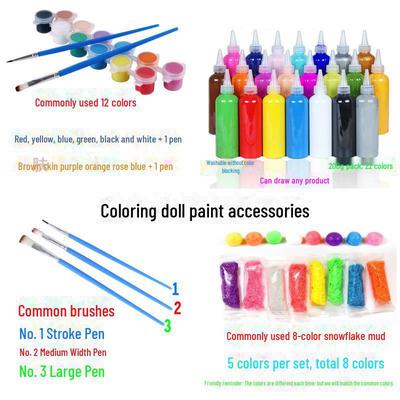 White Vinyl Plaster Doll for Acrylic DIY Art and Graffiti Painting