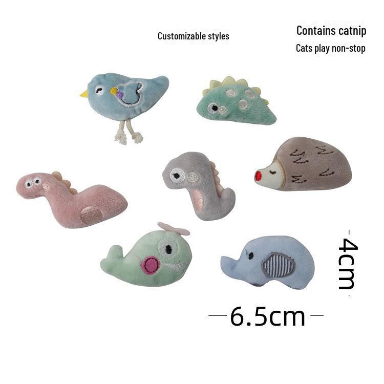 New Catnip Plush Toy: Cat Grass-Infused, Bite & Scratch Resistant, Self-Entertaining Doll for Cats