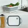 Portable Folding Wash Basin 3 In 1 Veggies Fruits Storage Basket  for Picnic Camping