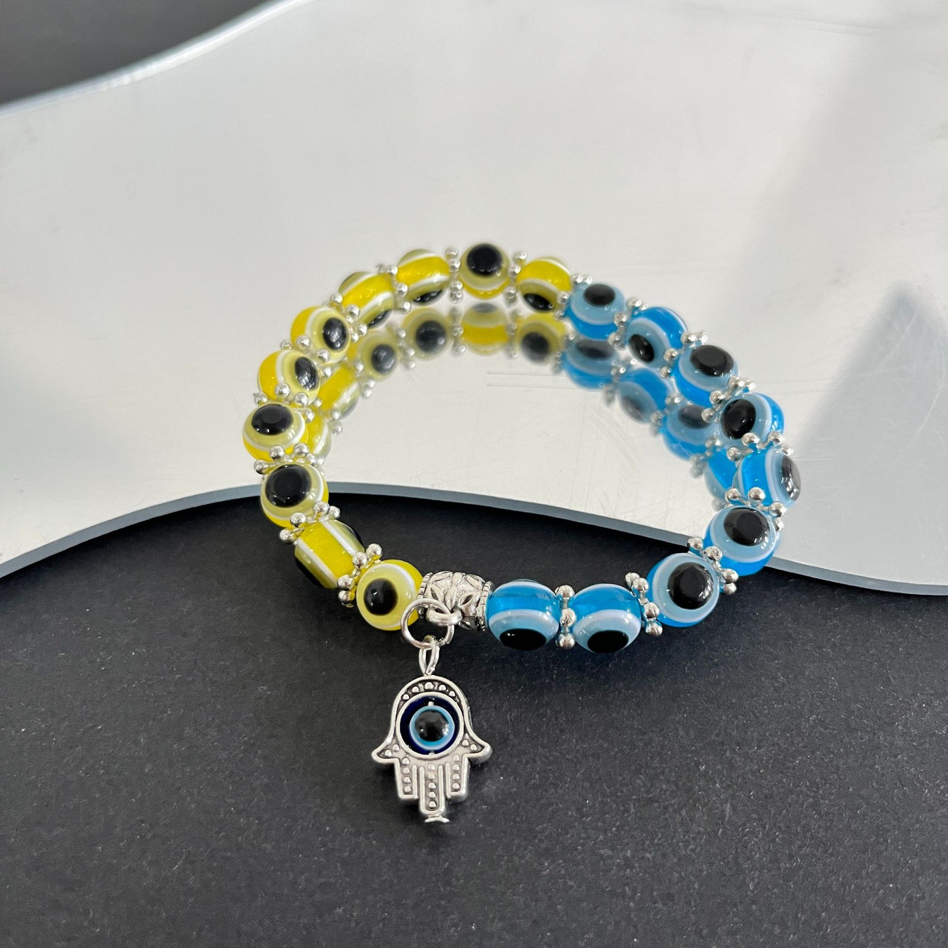 JYL TS Bracelet Beaded  Love Luck Design Feng Shui Romance & Youth T690 изумрудный