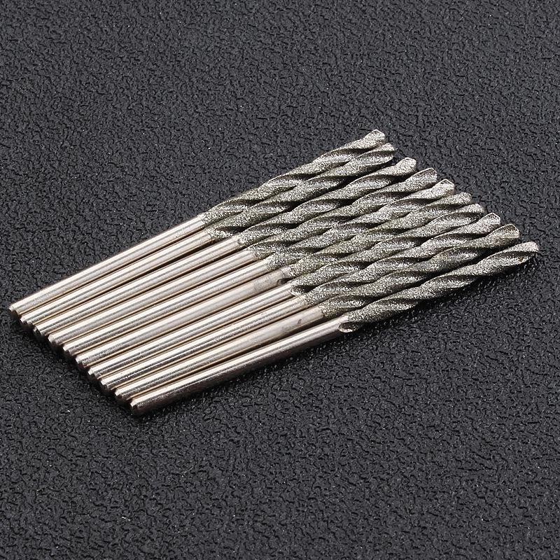 Diamond Twist Drill Bit for Jade, Beeswax, Crystal, and Glass. Electric Grinder Included.
