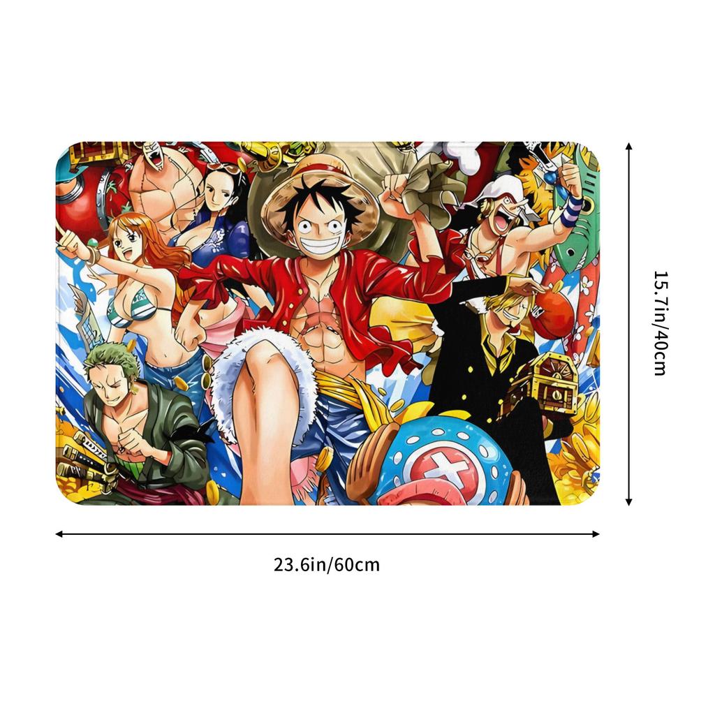 Anime One Piece Doormat Anti-Slip Bath Kitchen Mat Living Room Floor Door Entrance Carpet Rug