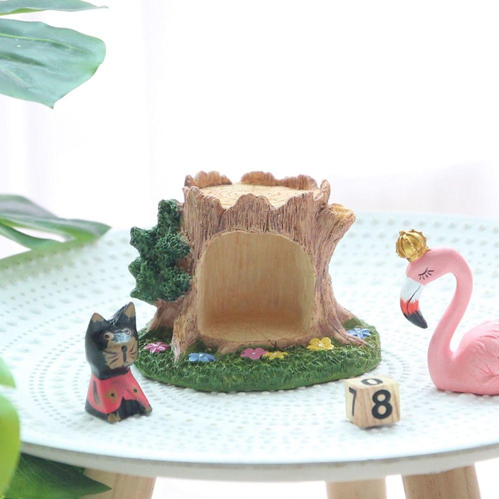 Mini Micro-landscape Ornament Kawaii Pastoral Style Desk Craft Lawn Resin Ornament Bedroom