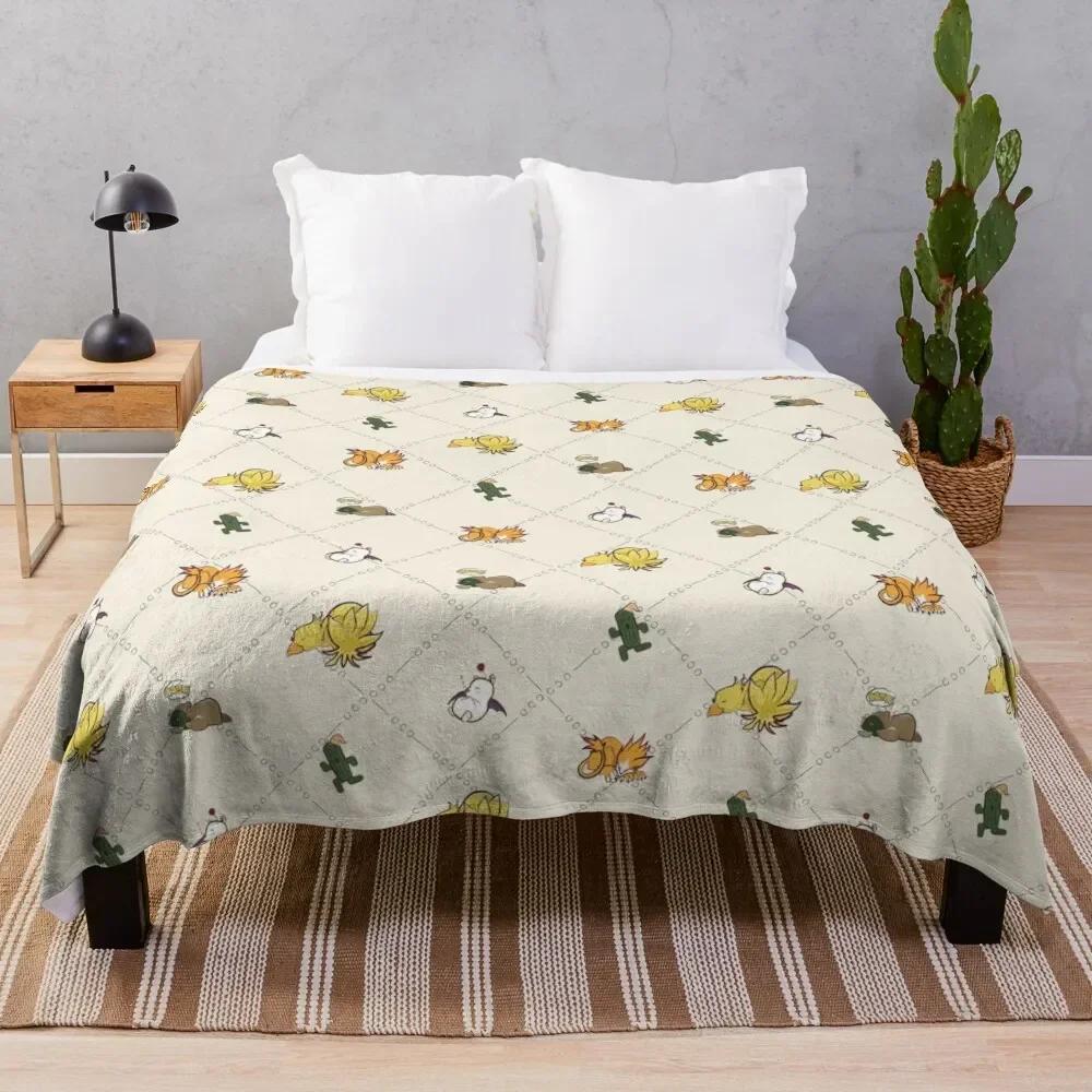 

Sleeping Final Fantasy Critters Throw Blanket Thermal Single Flannel Fabric Comforter Baby Blankets 100cmx150cm