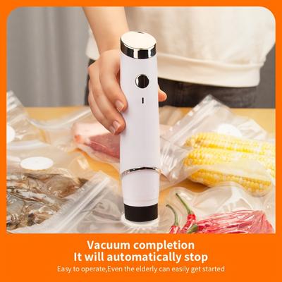 Automatic Vacuum Sealer - Compact, Portable Food Preservation Machine with USB Charging, Semi-Automatic Operation for Vacuum Sealing Machine