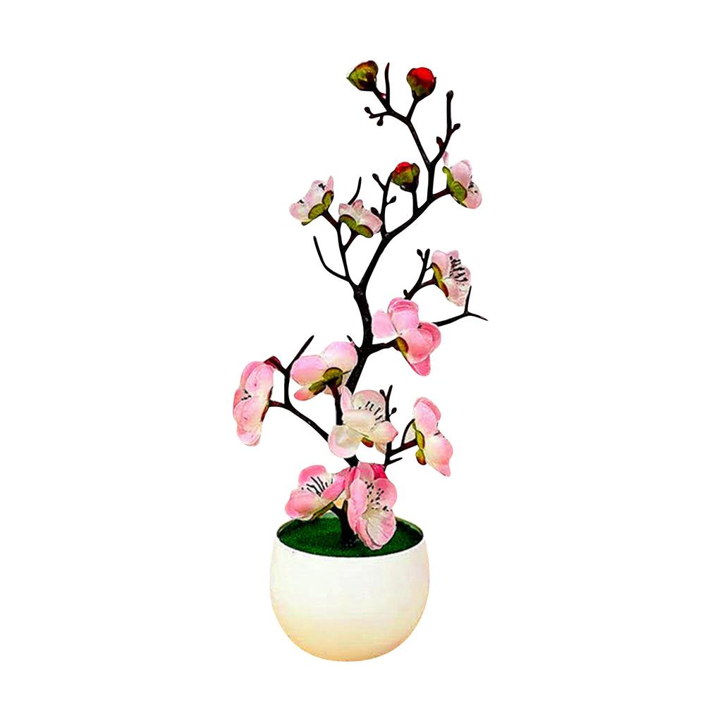 Simüle Bonsai, Sahte Çiçek Bonsai, Simüle Edilmiş Kış Yasemini Dalı Bonsai, Simüle Edilmiş Yapay Çiçek