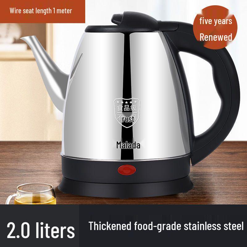 Malata Long Spout Electric Kettle – Automatic Shut-Off, Anti-Dry Protection, Ideal for Tea Brewing.