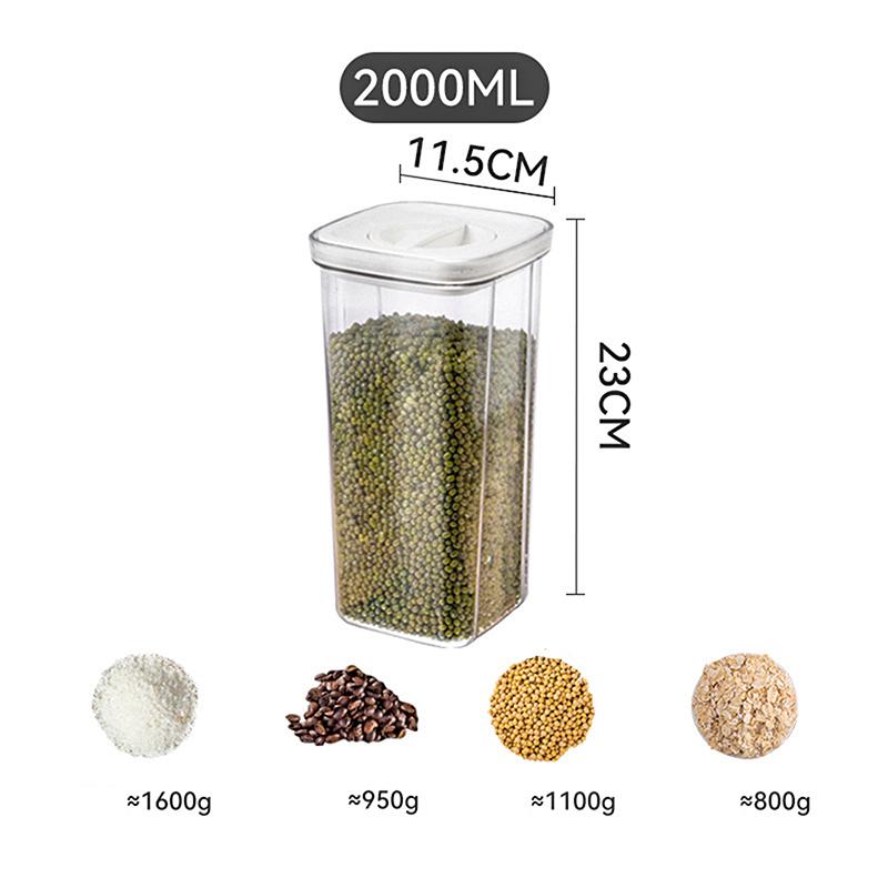 Transparent Household Knob Sealed Jar for Snack Storage with Fresh-Keeping Lid Plastic Kitchen Storage Box