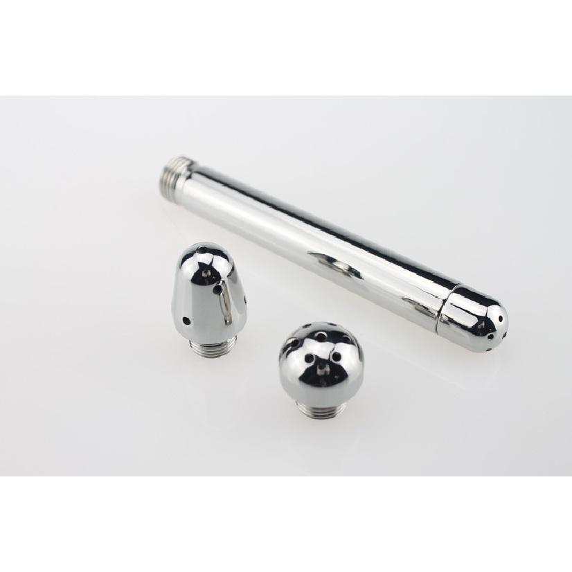 Vagina-Anus-Dreikopf-Spülung aus Aluminiumlegierung, Klistierzubehör, Analsex-Reinigungswerkzeug, Bidet für Erwachsene, Analplug, exotisches Spielzeug