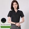 Women's Long Sleeve Professional White Stretch Shirt for College Students and Teachers