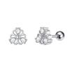 16G Zircon Micro-Inlaid Stainless Steel Cartilage Stud Earrings for Women - Trendy and Sleek Design