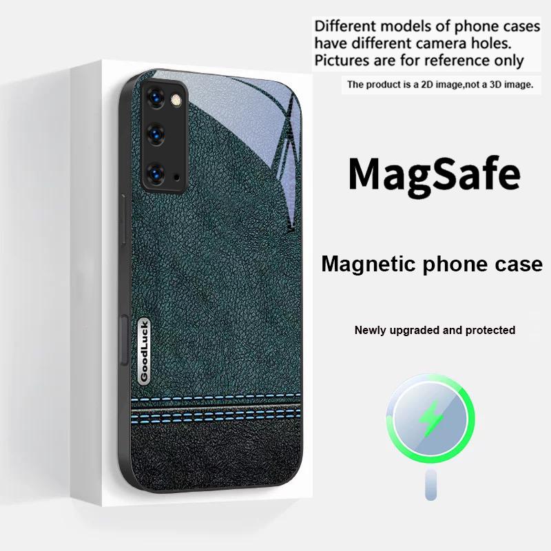 

Yellow green stitching For Samsung S25 S25 Edge S25Ultra S8 9 10 20 S21 Pro 22 Plus S23 FE S24 Ultra Magsafe Glass Phone Case Galaxy S23+