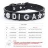 Bling Rhinestone Puppy Dog Collars Personalized Small Dogs Cat Chihuahua Collar Custom Necklace Free Name Charms Pet Accessories