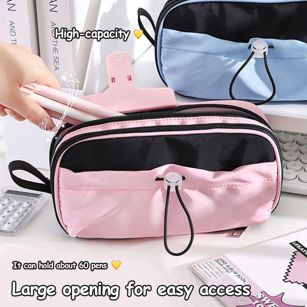Large Capacity Pencil Pouch Portable Pen Bag New Stationery Organizer  School Supplies