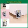 Unique Creative Tarot Card Shape Brooch Charming Metal Badge For Bags And Accessories