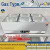 Commercial Gas-Powered Countertop Warming Table with Soup Pot for Fast Food Stalls