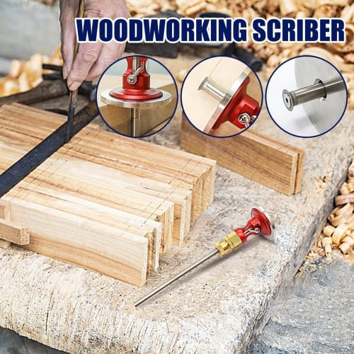 Gevrkjenp Wheel Marking Tool, Adjustable Marking Gauge - Precision Scriber Gauge for Woodworking - Wear-Resistant Wood Scribering Tool, Carpenter's Wh