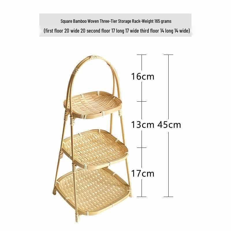 Wooden Multi-Compartment Tea Tray & Snack Plate