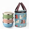 Neue zylindrische Lunchtasche Thermoisolier-Behältertasche Tragbare Lunchbox-Tasche Wasserdichte Lebensmittelaufbewahrung Eisbeutel Kühlertaschen