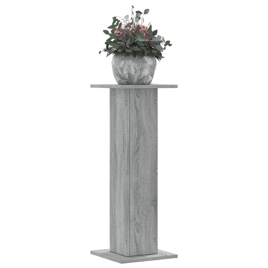 Plant Stand 2 Pcs Grey Sonoma 30 X 30 X 80 Cm Engineered Wood