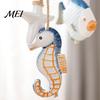Coastal Style Room Accents Mediterranean Nautical Wall Hanging Decor, Handcrafted Wooden Ocean Ornaments, Decorative Pendants with Sea Animal
