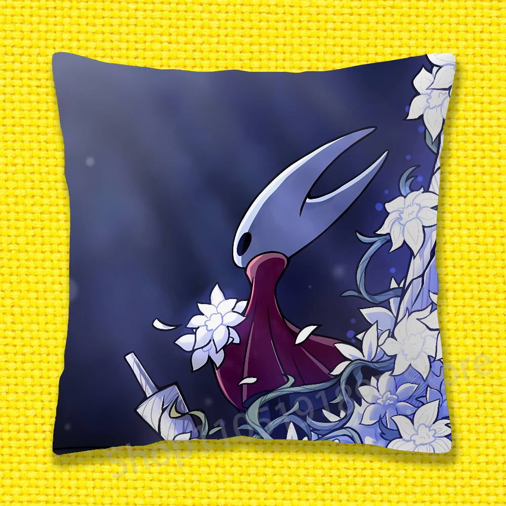H-Hollow K-Knight Silksong Kissenbezug Für 30x30cm 40x40cm 45x45cm 50x50cm 55x55cm Quadratischer Sofakissenbezug Hülle