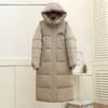 Cotton Clothes Women's Thickened Medium and Long Anti-warm Fashion Loose Version Hooded Knee Jacket