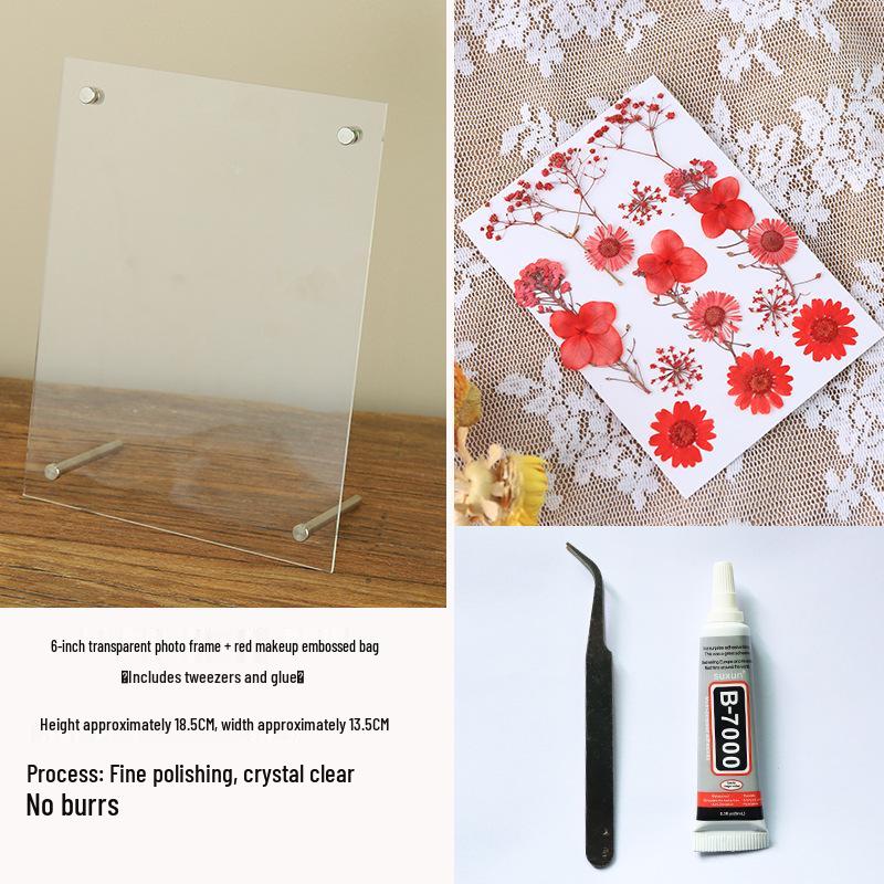 Nordic Simple Acrylic Photo Frame - 6-7 Inch DIY Dried Flower Pressed Specimen