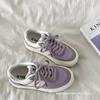 Purple Canvas Shoes Women's 2 New Spring and Summer Breathable White Shoes Student Platform Casual Board Shoes