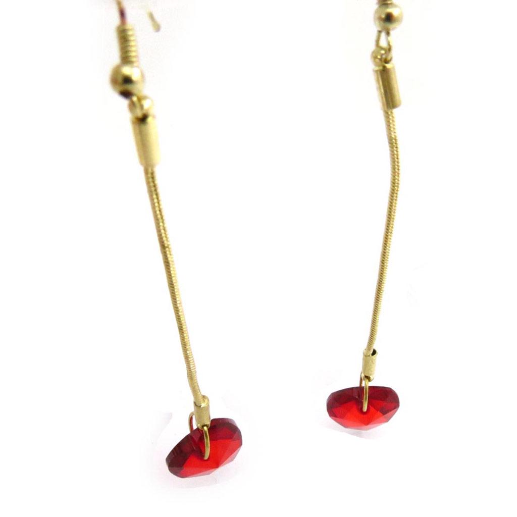 Les Trésors De Lily [J5958] - Designer Earrings 'Mineralia' Love Red