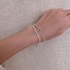 New Fashion  Colour Double Layer Bracelet Sparkling  Exquisite Simple Women Bracelet Fine Jewelry Accessories