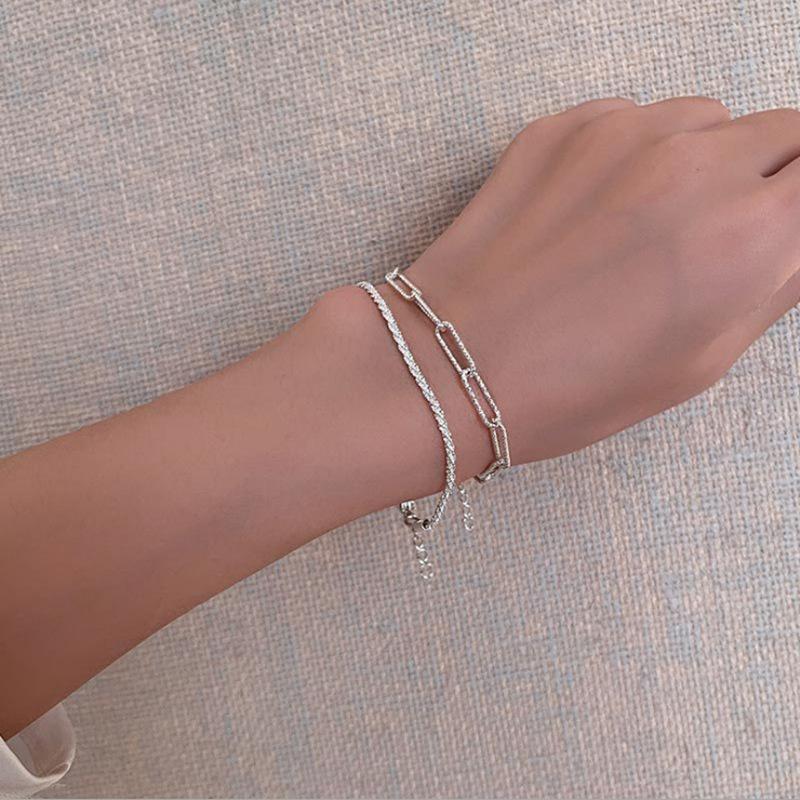 New Fashion  Colour Double Layer Bracelet Sparkling  Exquisite Simple Women Bracelet Fine Jewelry Accessories