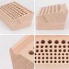 1pc Wooden Storage Rack with 76 Holes, Organizer Holder, Professional Leather Craft Collecting Tool, DIY Handicraft Storing Tool