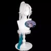 Feixiao Cosplay Wig Game HSR Feixiao Silver White Blue Gradient Long Heat Resistant Synthetic Hair Halloween Wigs + Wig Cap