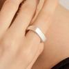 UNI.J [Ir251]Sanding Square Silver Ring