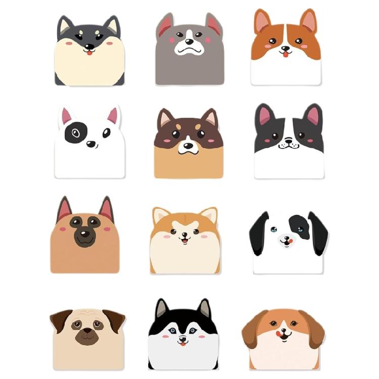 12x Sticky Note Cartoon Dogs Memos Pad Self-Adhesive Sticky Note Pad for School 1