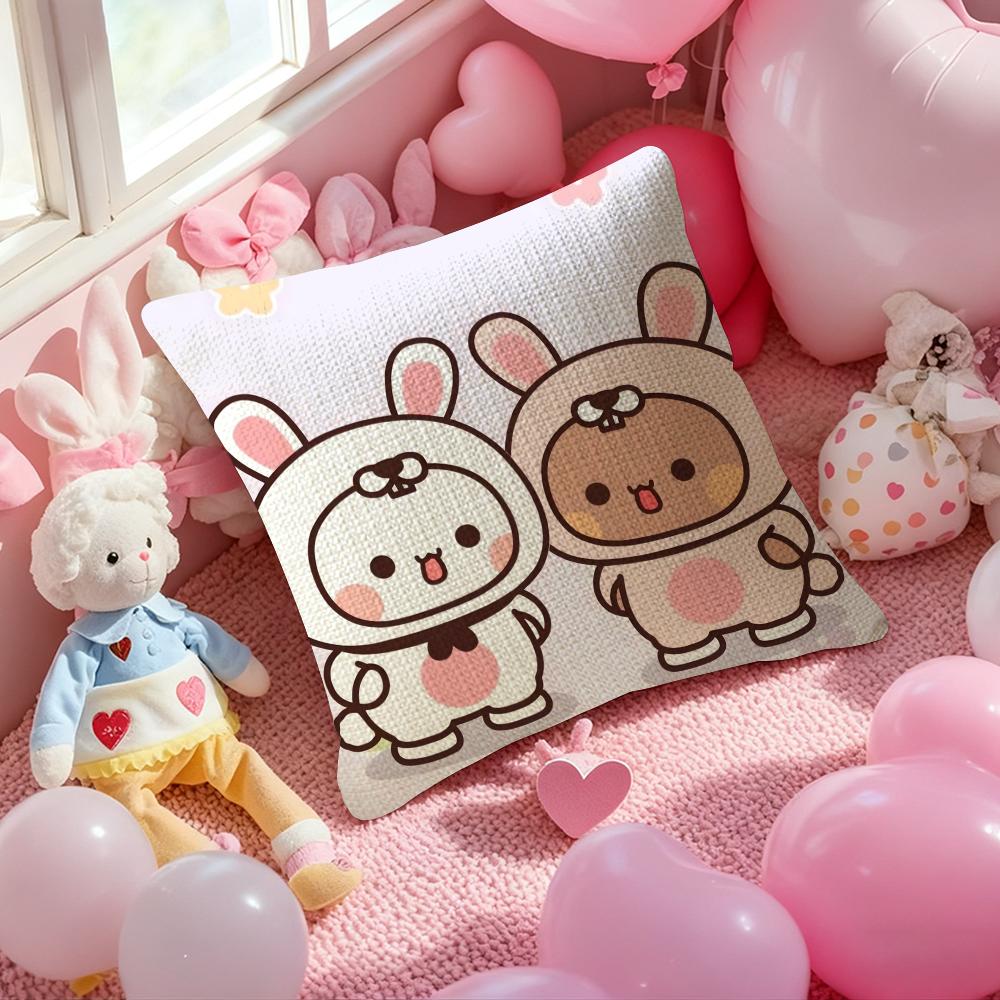 

Panda BBubu DDudu Pillow Case Antidustmite Pillowcase Invisible Zipper Silky Short Plush Sofa Cushion Cover 30x30 cm