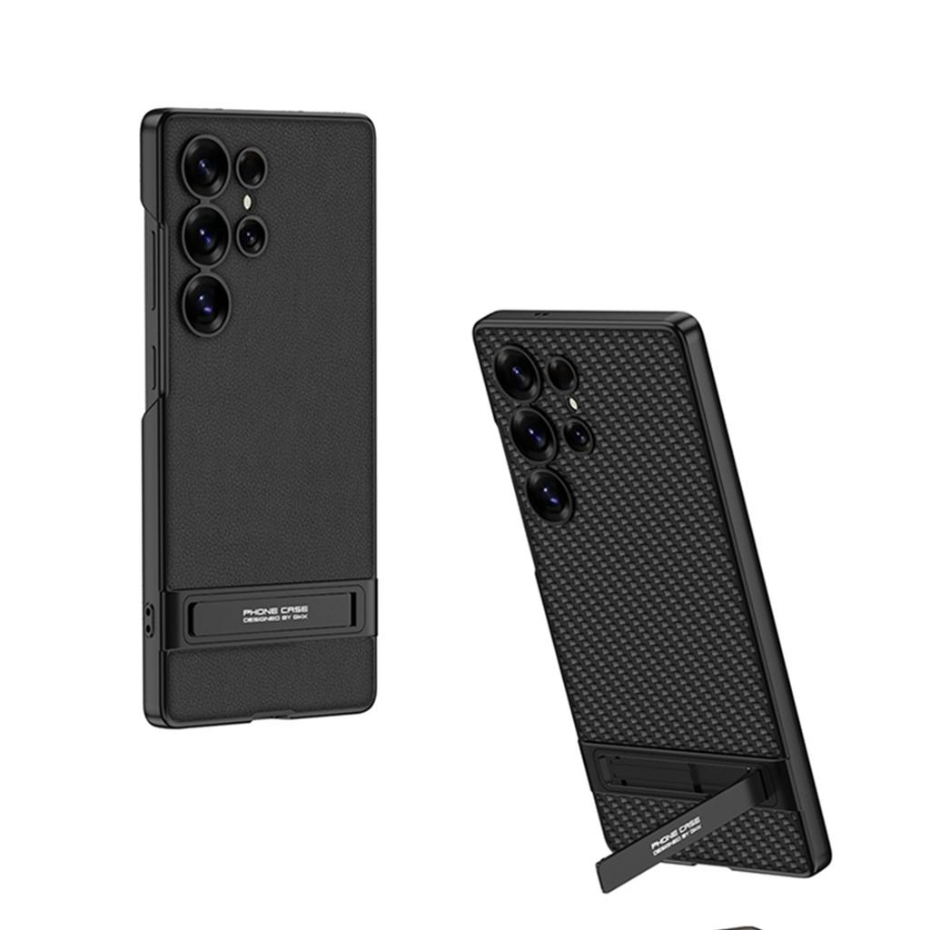 Samsung S25ultra Mobile Phone Case S25u Creative Triumphal Ultra Thin Plain Leather Bracket Protective Case